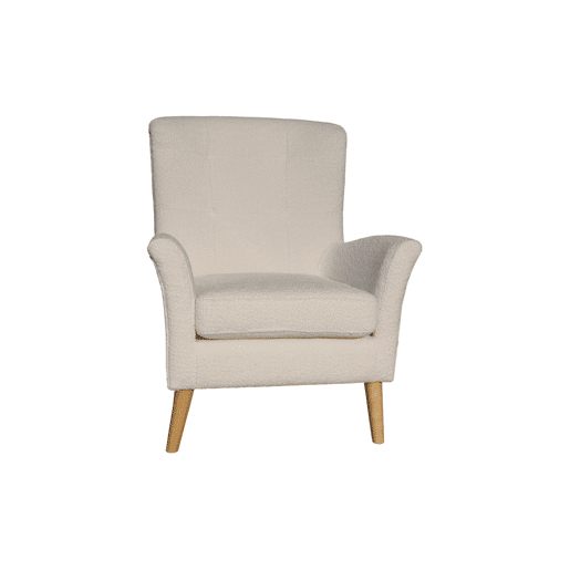 Poltrona decorativa cor branca LEONOR Poltrona decorativa cor branca LEONOR