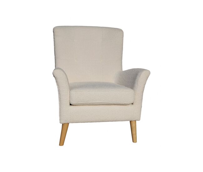 Sillón decorativo color blanco leonor