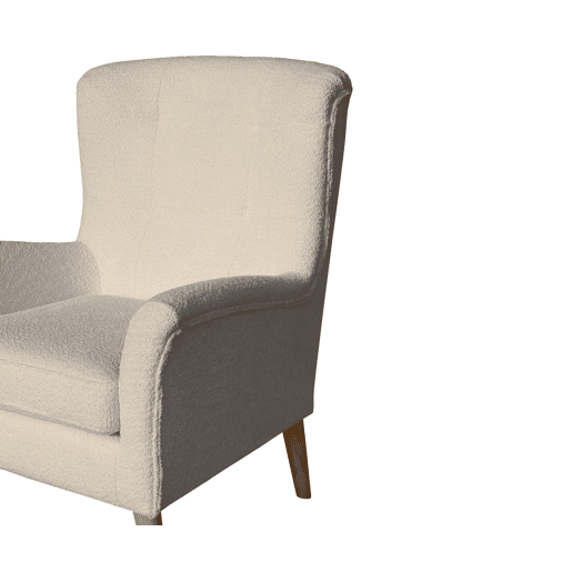 Poltrona decorativa cor branca LEONOR Poltrona decorativa cor branca LEONOR
