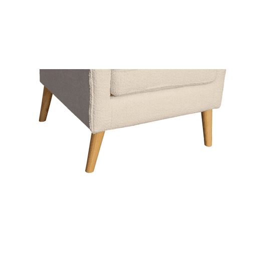 Poltrona decorativa cor branca LEONOR Poltrona decorativa cor branca LEONOR