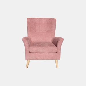 Poltrona decorativa cor rosa LEONOR