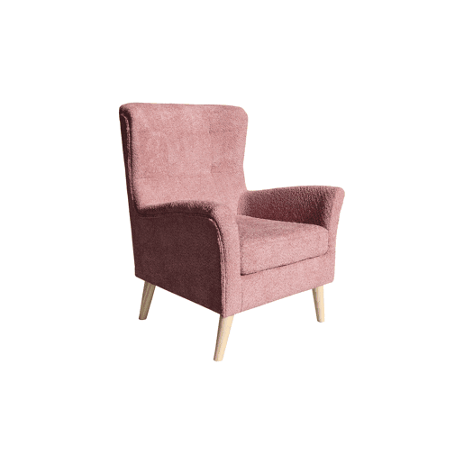 Poltrona decorativa cor rosa LEONOR Poltrona decorativa cor rosa LEONOR