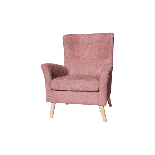 Poltrona decorativa cor rosa LEONOR Poltrona decorativa cor rosa LEONOR
