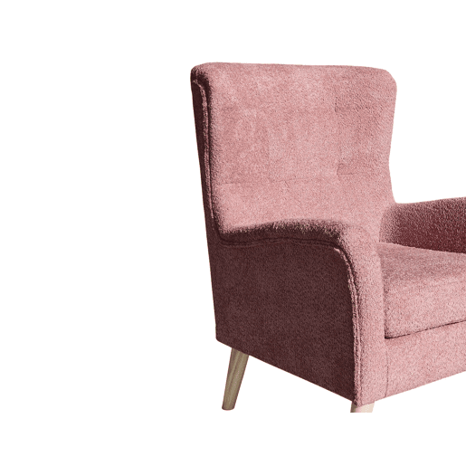 Poltrona decorativa cor rosa LEONOR Poltrona decorativa cor rosa LEONOR