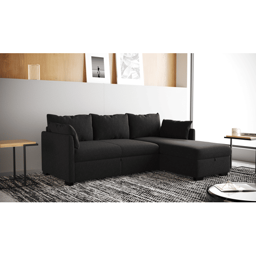 Chaise longue com cama 4 lugares reversível SYCO cinza