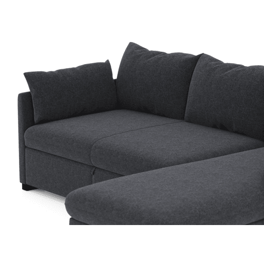 Chaise longue com cama 4 lugares reversível SYCO cinza
