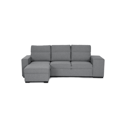 Chaise longue com cama HARRISON reversível 3 lugares cinza