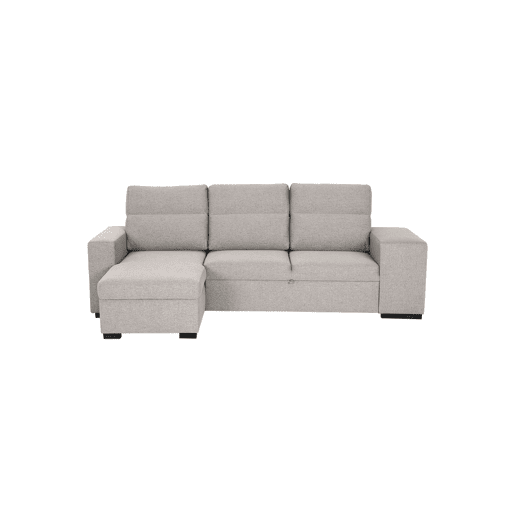 Chaise longue com cama HARRISON reversível 3 lugares bege