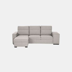 Chaise longue com cama HARRISON reversível 3 lugares bege
