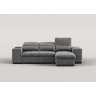 Chaise longue com cama HOXTON reversível 4 lugares cinza