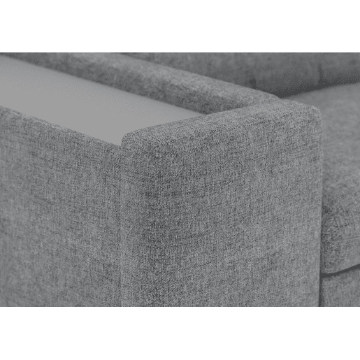 Chaise longue com cama HOXTON reversível 4 lugares cinza