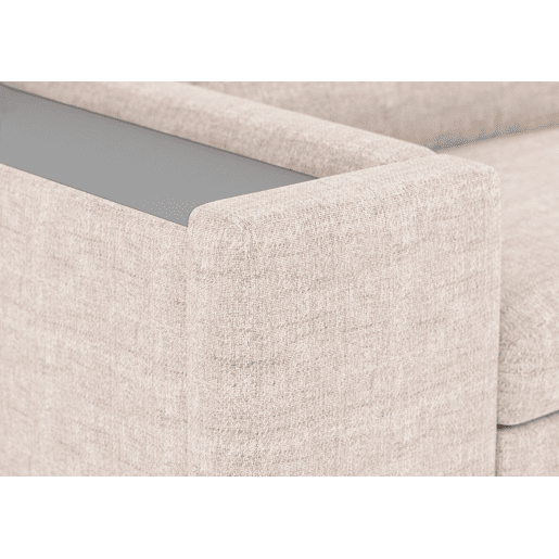 Chaise longue com cama HOXTON reversível 4 lugares bege