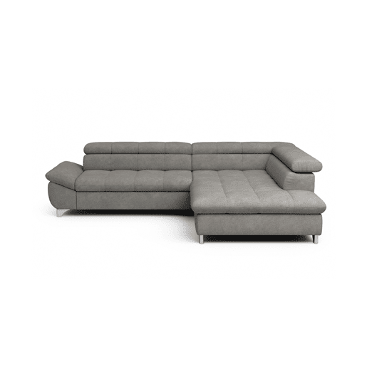 Sofá de canto com cama GEMINI lado dereito cor cinza