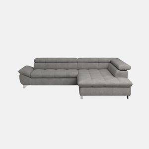 Sofá de canto com cama GEMINI lado dereito cor cinza