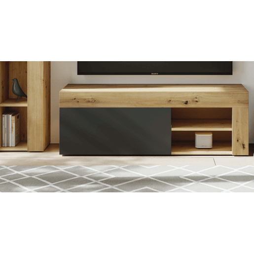 Compacto de TV LEO 260cm em carvalho e antracite