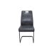 Silla KERSTIN tapizada en terciopelo color antracita Silla KERSTIN tapizada en terciopelo color antracita Gris Oscuro