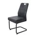 Silla KERSTIN tapizada en terciopelo color antracita Silla KERSTIN tapizada en terciopelo color antracita Gris Oscuro