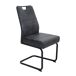 Silla KERSTIN tapizada en terciopelo color antracita Silla KERSTIN tapizada en terciopelo color antracita Gris Oscuro