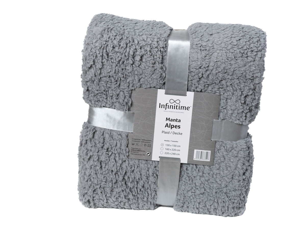Manta alpes 160x220cm color gris
