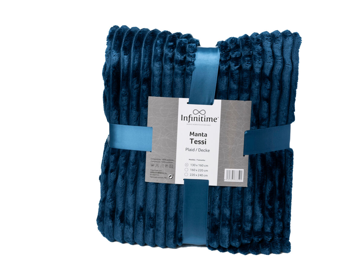 Manta tessi 220x240cm color azul