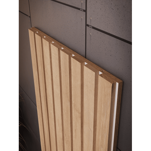 Painel de madeira LANDRU cor de carvalho 50x120cm