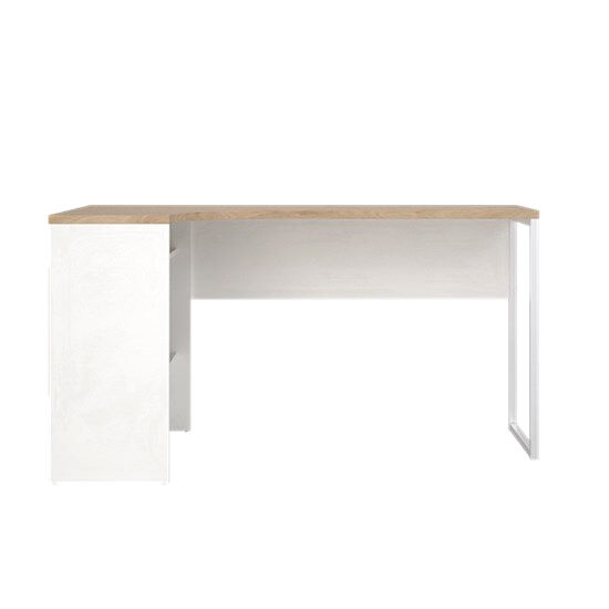 Mesa escritorio action plus 2 cajones blanco