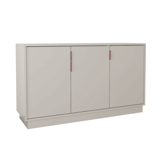 Aparador 140cm 3 portas cinza MUNAY