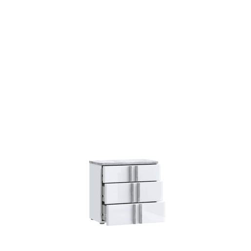 Mesa de cabeceira 3 gavetas branco mate BUGANVILLA Mesa de cabeceira 3 gavetas branco mate BUGANVILLA