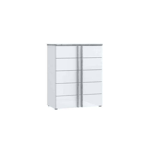 Cômoda 5 gavetas branco mate BUGANVILLA