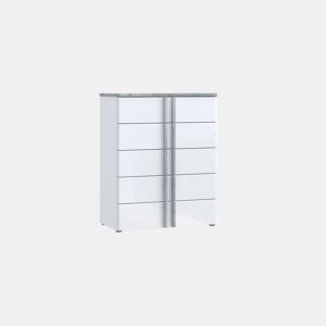 Cômoda 5 gavetas branco mate BUGANVILLA