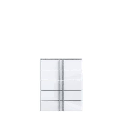 Cômoda 5 gavetas branco mate BUGANVILLA