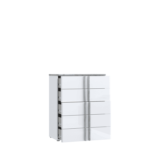 Cômoda 5 gavetas branco mate BUGANVILLA