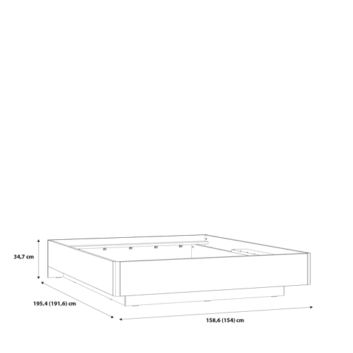 Cama BUGANVILLA 150x190cm con LED