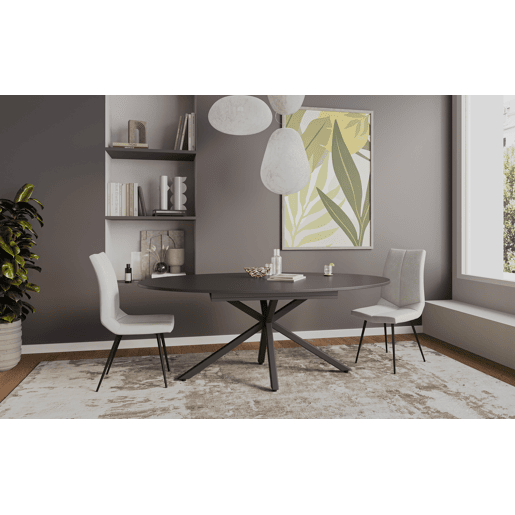 Mesa de jantar oval EMILY preto Mesa de jantar oval EMILY preto