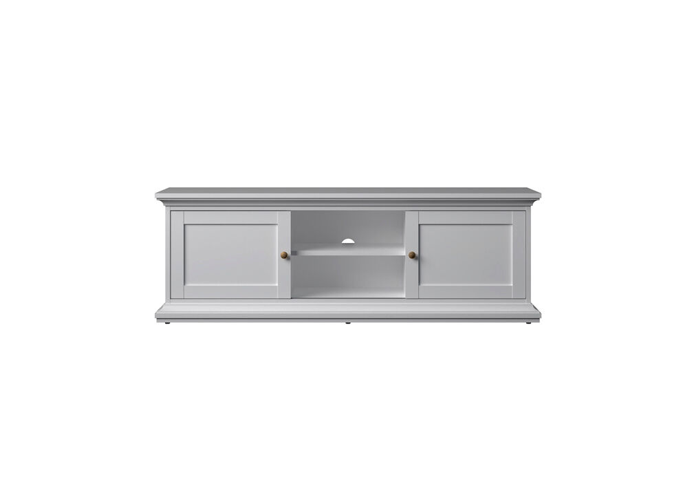 Mueble tv 2 puertas laminado blanco paris
