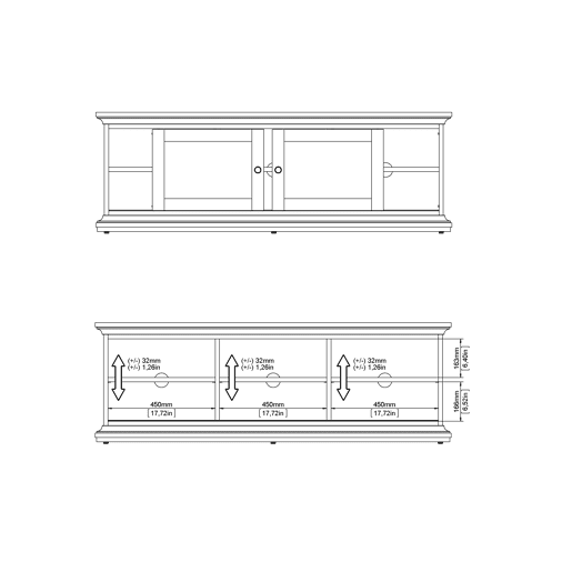 Móvel de televisão PARIS 149cm
