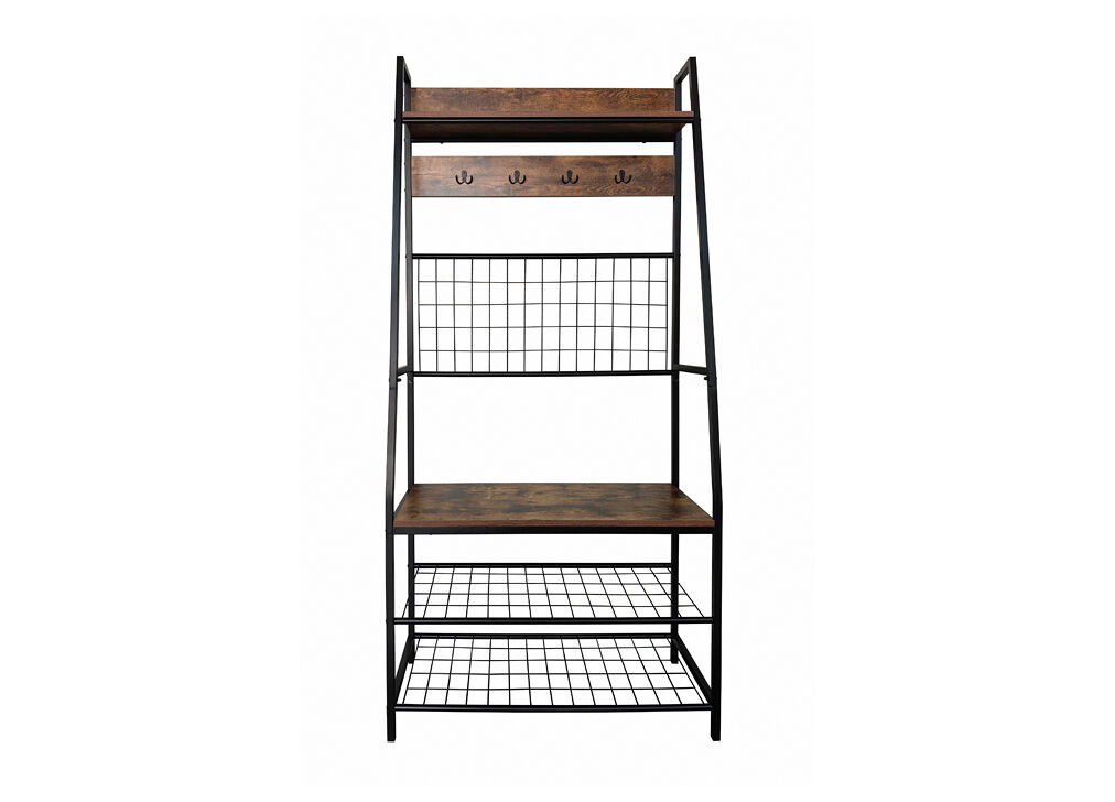 Perchero zapatero diele metal y madera 180x90x38cm - conforama