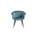 Silla de comedor RIZOS tapizada en tela Silla de comedor RIZOS tapizada en tela Azul