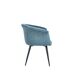 Silla de comedor RIZOS tapizada en tela Silla de comedor RIZOS tapizada en tela Azul