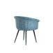 Silla de comedor RIZOS tapizada en tela Silla de comedor RIZOS tapizada en tela Azul