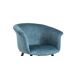 Silla de comedor RIZOS tapizada en tela Silla de comedor RIZOS tapizada en tela Azul