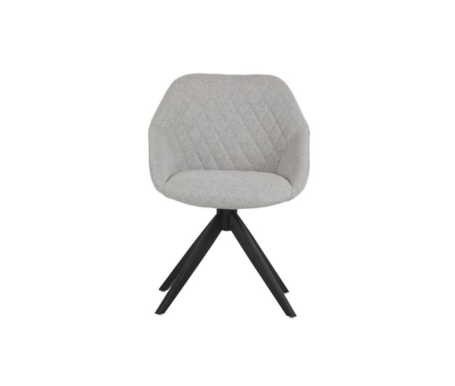 Silla comedor giratoria gris llave