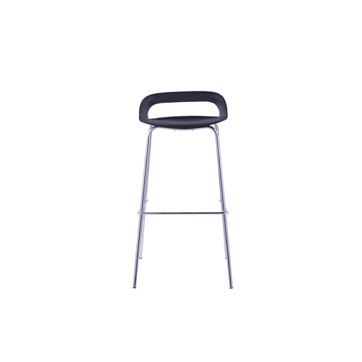 Banco alto STAR preto fixo 86,5cm de altura