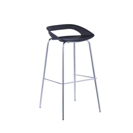 Banco alto STAR preto fixo 86,5cm de altura