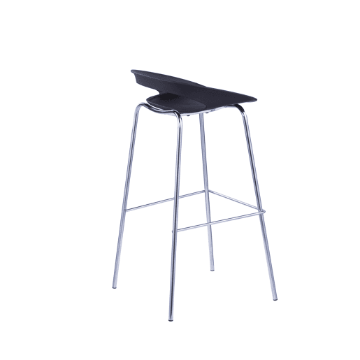 Banco alto STAR preto fixo 86,5cm de altura