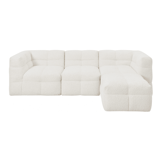 Chaise longue 3 lugares GINGER reversível branca