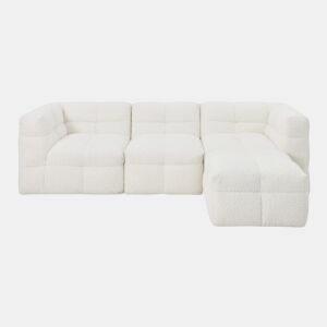 Chaise longue 3 lugares GINGER reversível branca