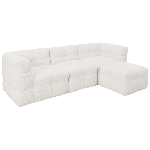 Chaise longue 3 lugares GINGER reversível branca