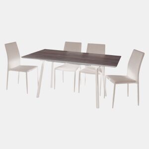 Conjunto de mesa e quatro cadeiras LOTTO wengué
