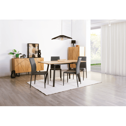 Conjunto de mesa e quatro cadeiras LOTTO wengué